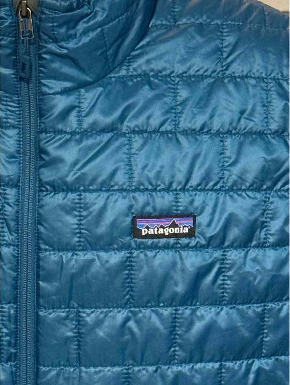 Patagonia Men’s Size Extra Large (XL) Full Zip Nano Puff Vest Lagom Blue Jacket
